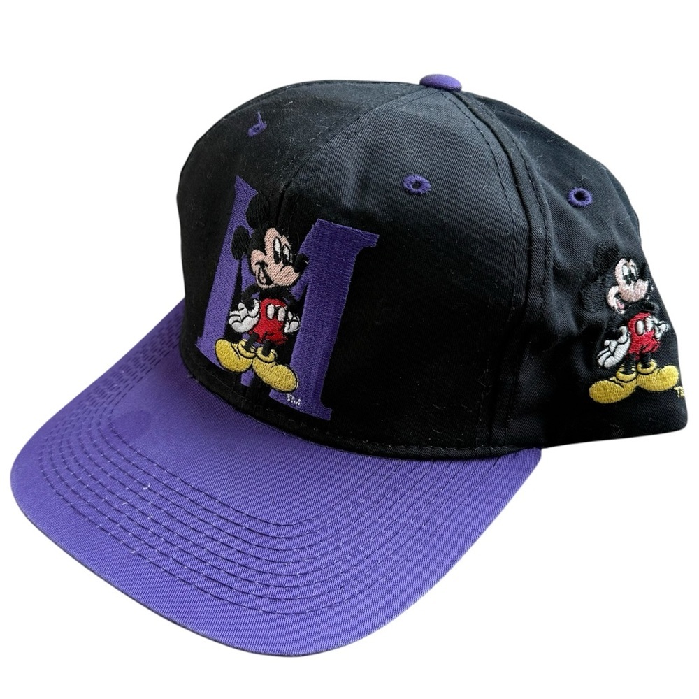 Vintage Mickey Unlimited SnapBack hat purple black OSFA men unisex 90s
